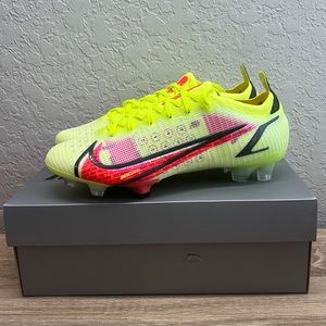 Nike Mercurial Vapor 14 Elite FG Volt Bright Crimson Men’s Sz 6 Womens Sz 7.5